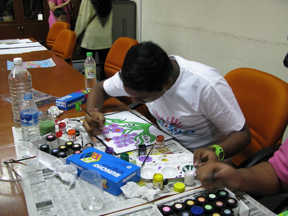 Children Engrossed in Drawing